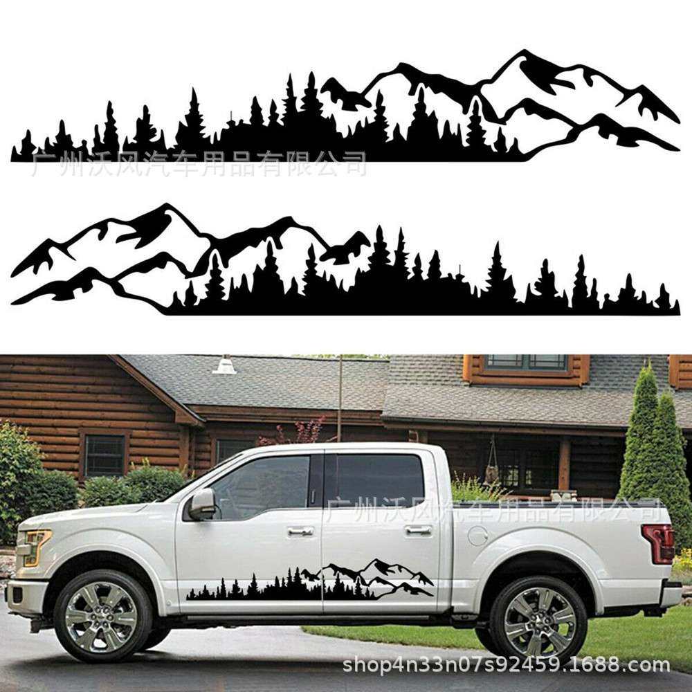 汽车车贴树山地森林贴花乙烯基贴纸汽车卡车SUV房车车身拉花 D537,玩具/童车/益智/积木/模型,遥控车升级件/零配件,淘宝优惠券,粉丝福利购,淘宝优惠卷