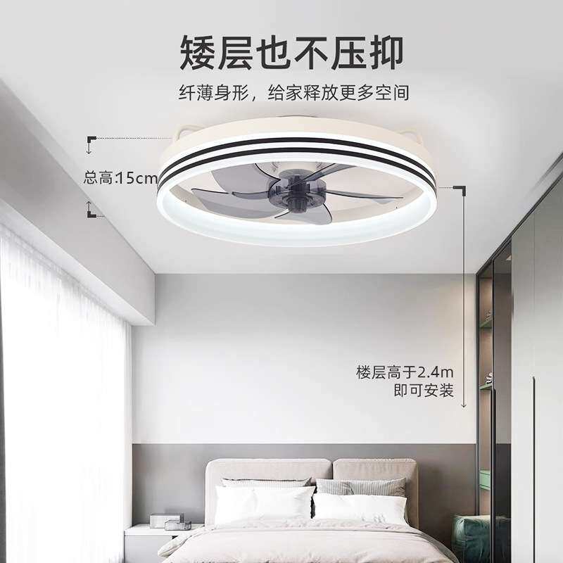 卧室吸顶灯带风扇一体餐厅吊扇灯2024新款中山灯具日规风扇灯110V
