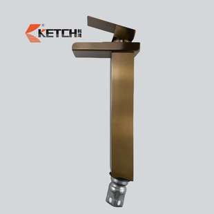 Tall Rose Gold Stainless Steel Basin Mixer Waterfall Taps