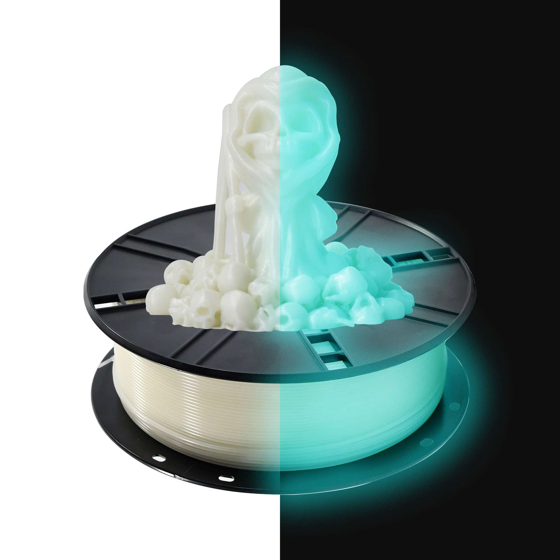 爱宝仕3D打印耗材PLA透明色可降解夜光耗材荧光彩虹1kg3D打印耗材