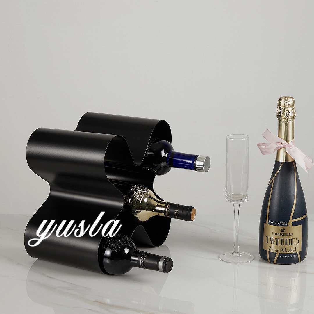 意式简约客厅电视柜酒柜红酒架红酒瓶摆放柜子摆件金属别墅装饰品