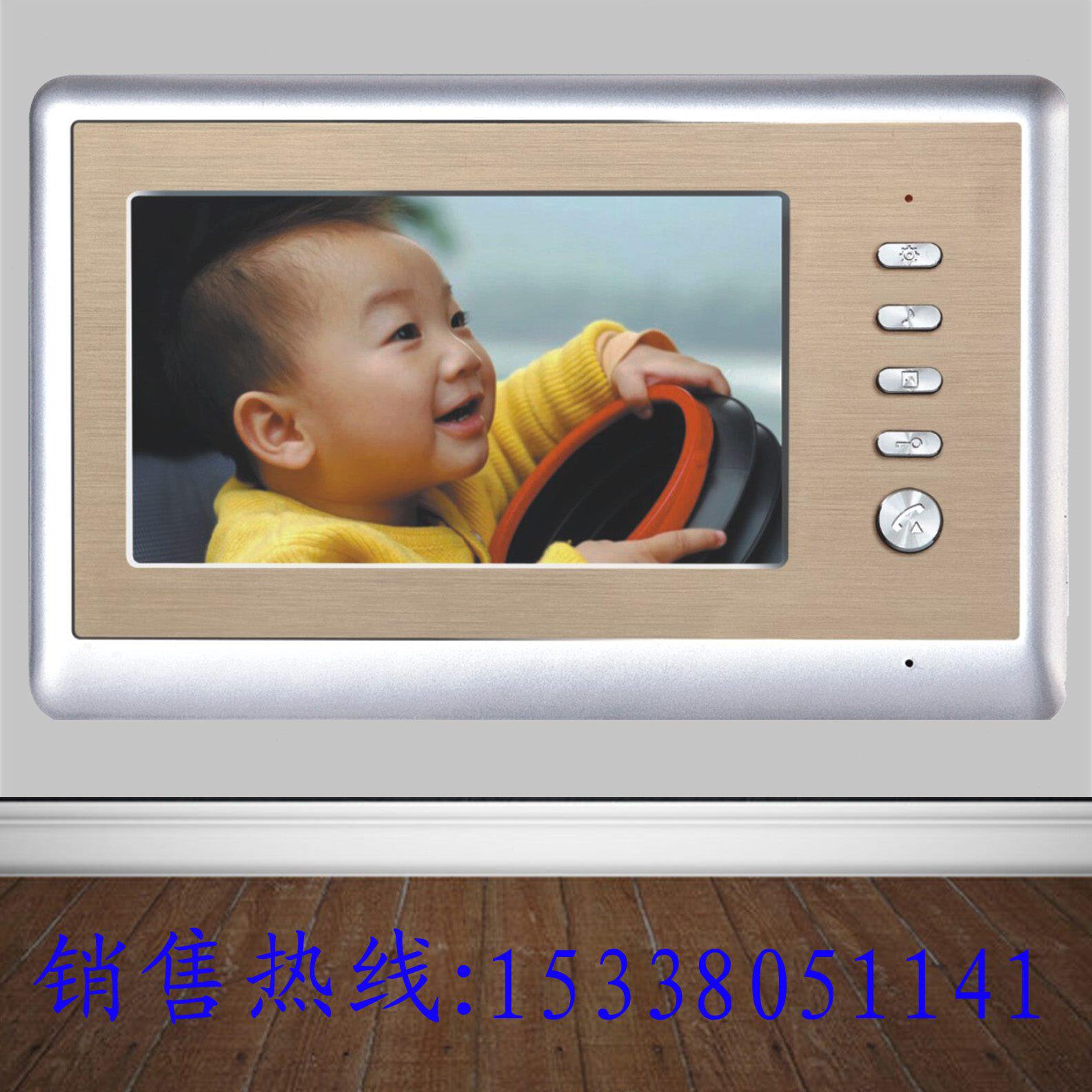7寸 机分可视对讲门铃拉丝特价楼宇对讲设备