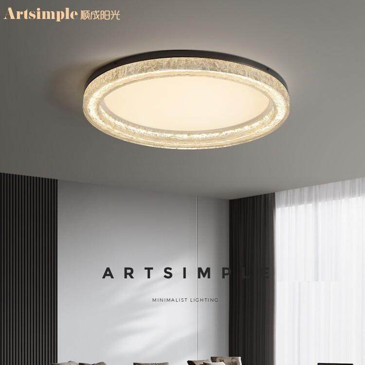 全铜意式极简客厅灯轻奢感吸顶灯现代简约大气新款客厅主灯