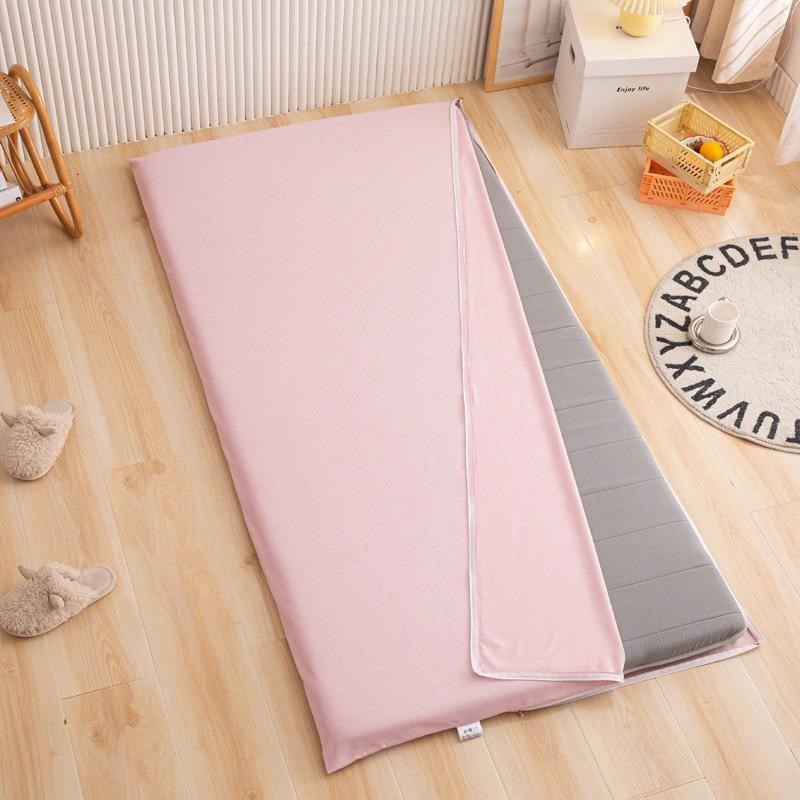 抖音纯水洗c棉学生宿舍床单床笠套防尘套全包床套保护罩拉链式可