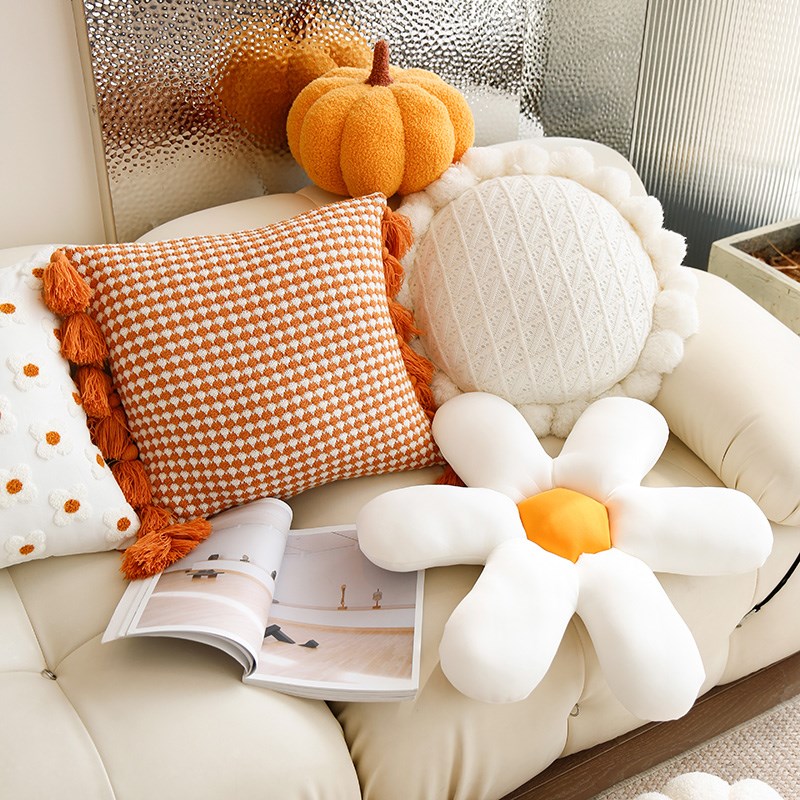 北欧insc小清新花朵抱枕客厅沙发靠背垫床头办公室腰枕时尚抱枕套