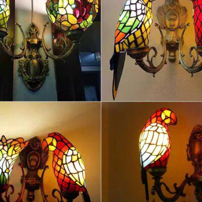 灯具阁楼壁灯走廊欧式过道床头门厅灯饰酒吧小鹦鹉田园卫生间庭院