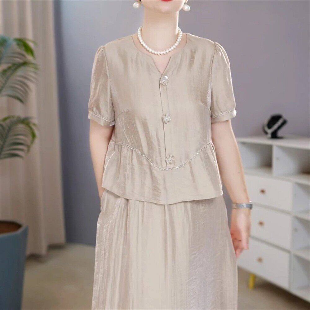 休闲简约高端气质时尚连衣裙20汉服套装