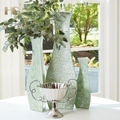 环球家居现代简约欧式餐桌电视柜绿色百慕大陶瓷花瓶软装饰品摆件,家居饰品,花瓶,淘宝优惠券,粉丝福利购,淘宝优惠卷