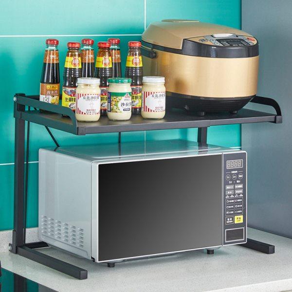 折叠伸缩微波炉架烤箱电饭煲置物架 厨房台面调味料多功能收纳架,厨房/烹饪用具,微波炉置物架,淘宝优惠券,粉丝福利购,淘宝优惠卷