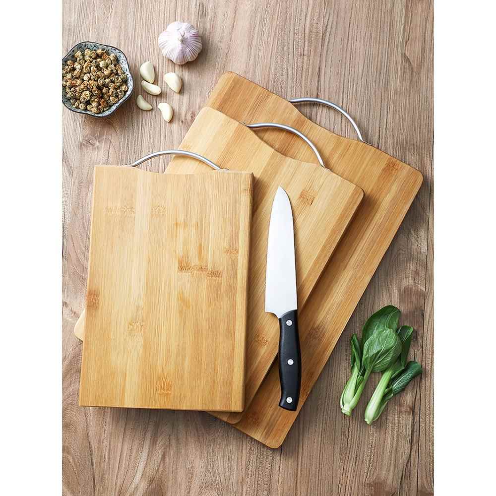 竹子菜加板家用厚长方形整砧板板厨房蒸切竹W菜板案板钻板