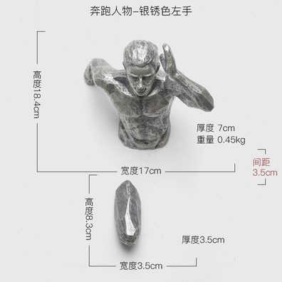 轻奢客厅人物壁挂玄关样板房创意壁画件背景墙装饰浮雕运动3D立体图片