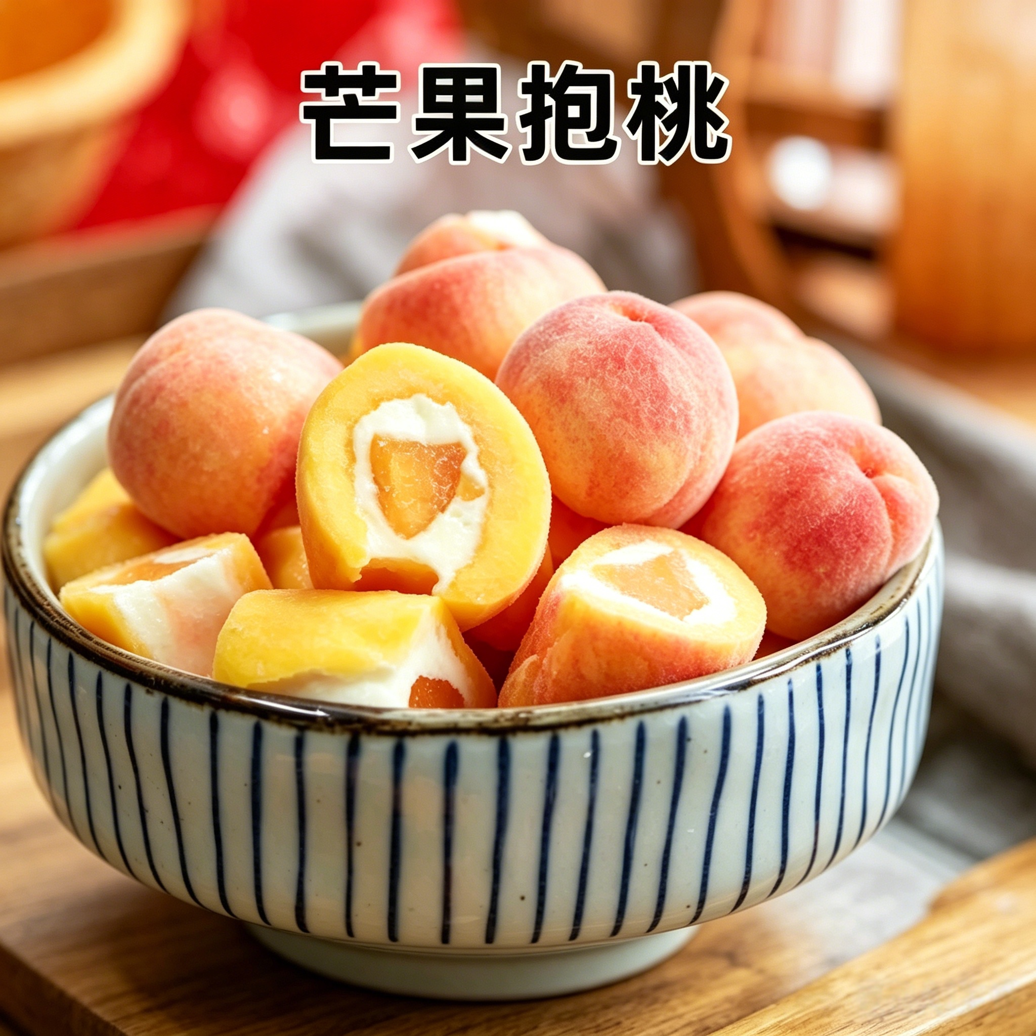 芒果抱桃果干蜜饯手工网红零食黄桃奶糕芒果干水果干果脯休闲零食