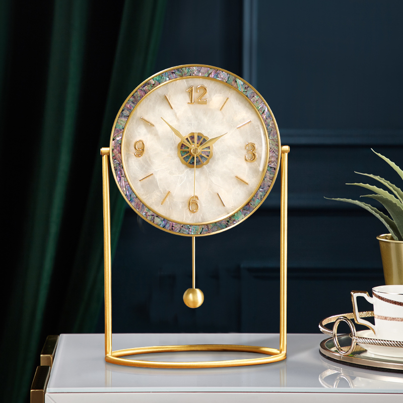 座钟台式家用桌面时钟客厅轻奢摆放大气坐M钟简约摆钟钟表摆件座