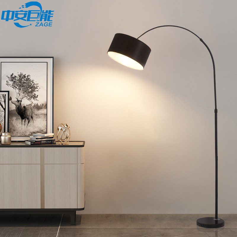 立式台灯简约灯钓鱼三色氛围北欧装饰红J现代落地灯卧室网客厅床