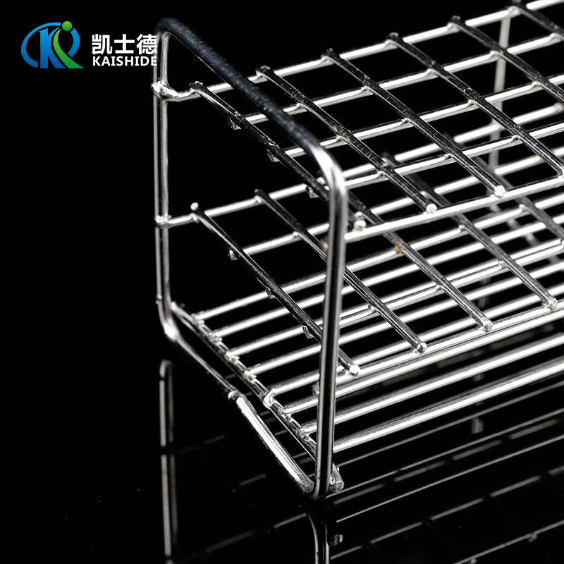 不锈钢试管架40 50 100孔y 实验室钢丝架离心比色管架 三层方孔