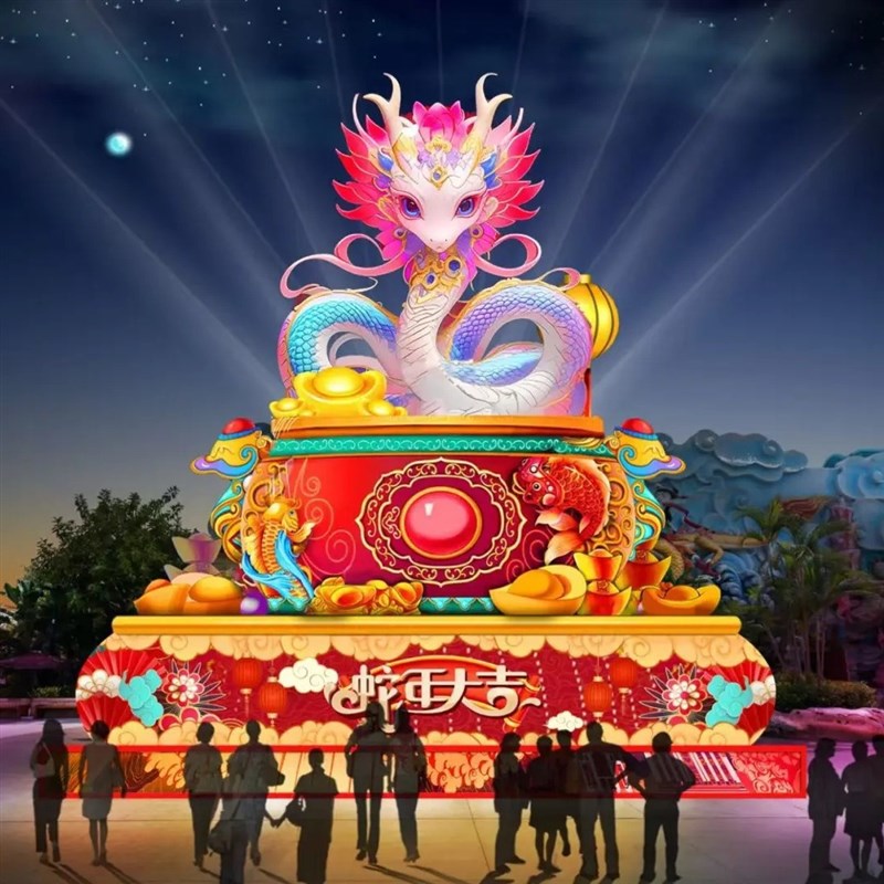 2025年新春h花灯醒狮造型大型节日花灯景区庙会灯展装饰彩灯摆件