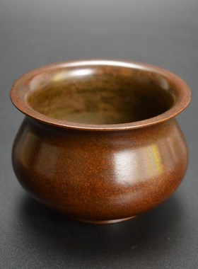 黄铜琴炉黄铜香炉一炷香炉仿古宣德炉J铜器工艺品手把件把玩件