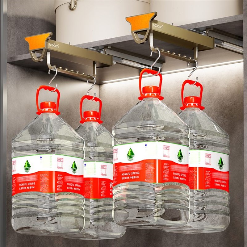 乐格邦挂衣杆顶装挂衣器竖纵向衣橱横杆衣通抽P拉式挂衣杆伸缩衣