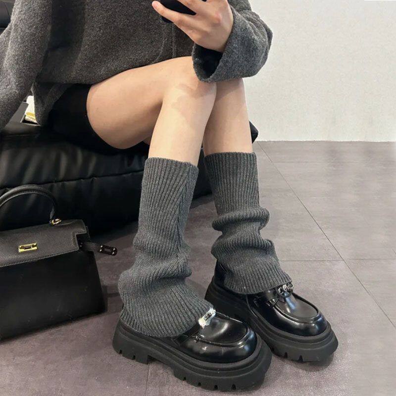 小腿百搭日系堆堆毛线个性套袜