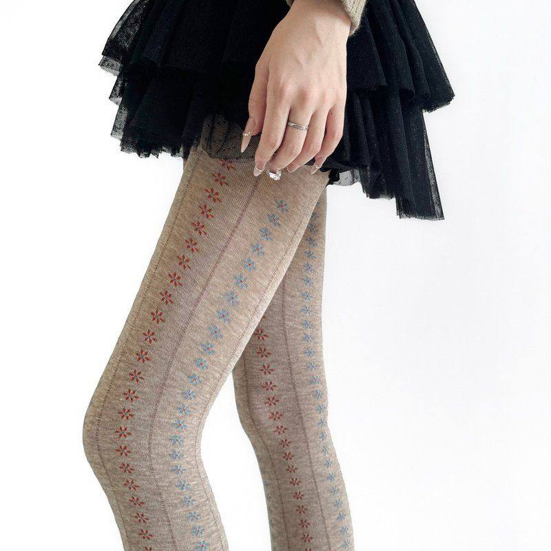 棉质秋冬连裤袜甜美秀款深灰色碎花袜色竖纹INS平板燕麦裤子打底,女士内衣/男士内衣/家居服,连裤袜/打底袜,淘宝优惠券,粉丝福利购,淘宝优惠卷