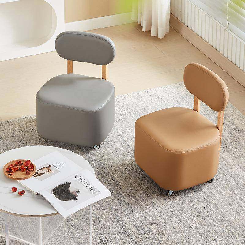 实木凳子靠背溜溜凳可旋转小凳子家用矮凳椅子儿童板凳客厅沙发凳