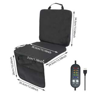 新款户外便携款加厚加热坐垫露营野营带靠背加热垫体育场看台椅