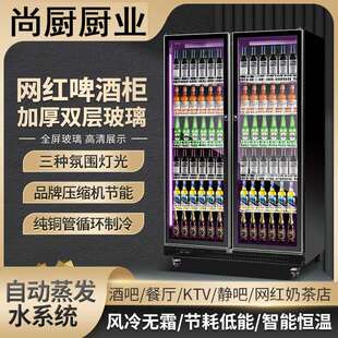 商用冷藏网红啤酒饮料酒水展示柜冷藏商用冰柜酒吧单双三门冰箱