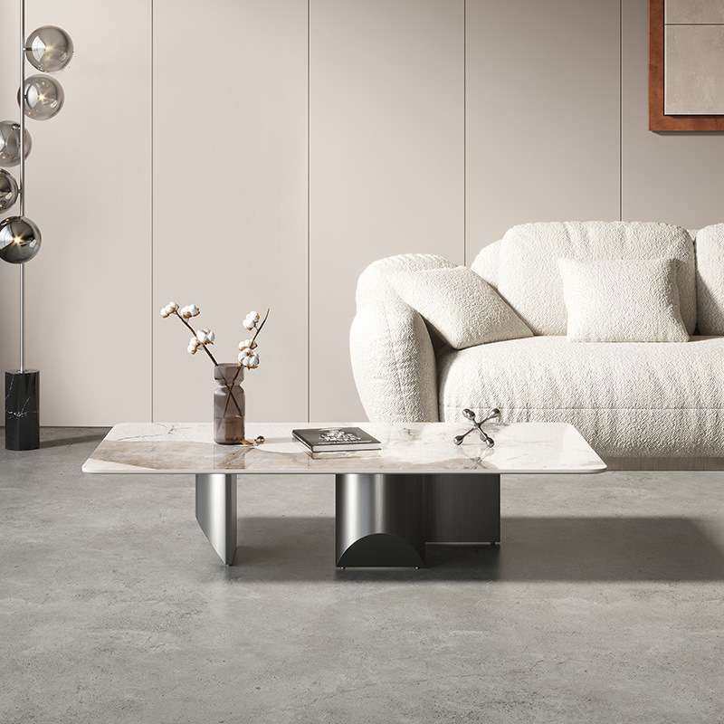 意式轻奢不锈钢岩板茶几现代简约长方形客厅茶几大小户型高级风,电子元器件市场,其它元器件,淘宝优惠券,粉丝福利购,淘宝优惠卷