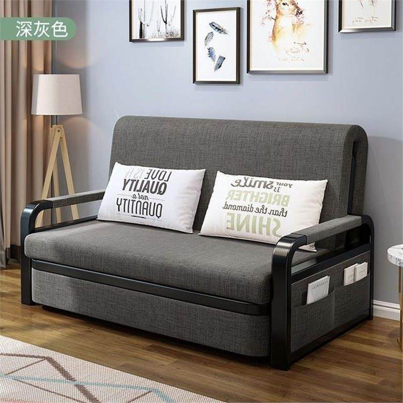 折叠床家用单人床简易午休床小户型单双人伸缩客厅阳台布艺沙发床