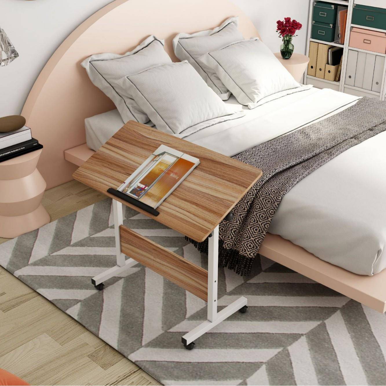 加固床边桌家用可升降电脑桌可移动卧室小型书桌懒人桌学生写字桌