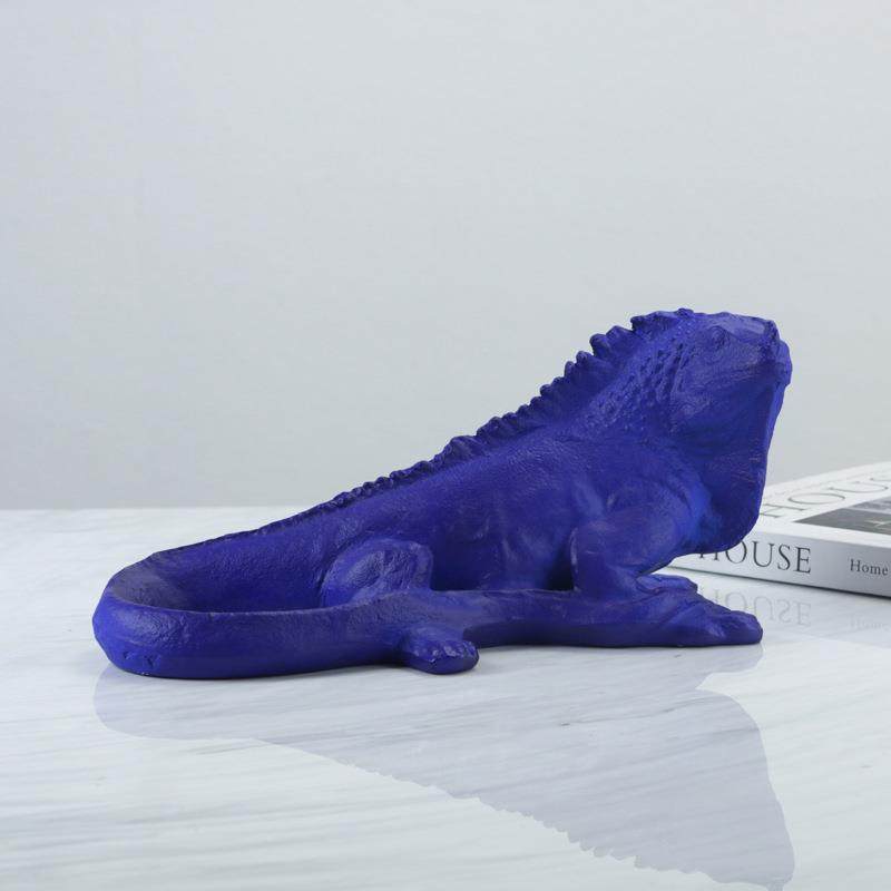 简约现代抽象蜥蜴创意艺术动物软装饰品样板房间家居客厅玄关摆件