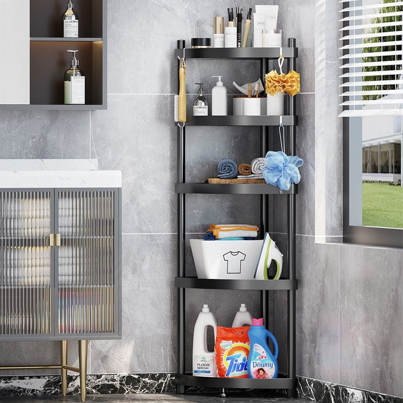 卫生间收纳c架落地多层不锈钢置物架浴室厕所转角多功能三角置物