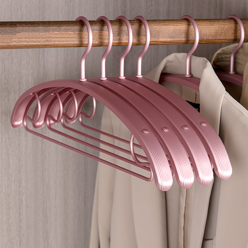太空铝合金衣架家用简约无痕防肩角不鼓包不锈钢衣架.衣撑晾衣架