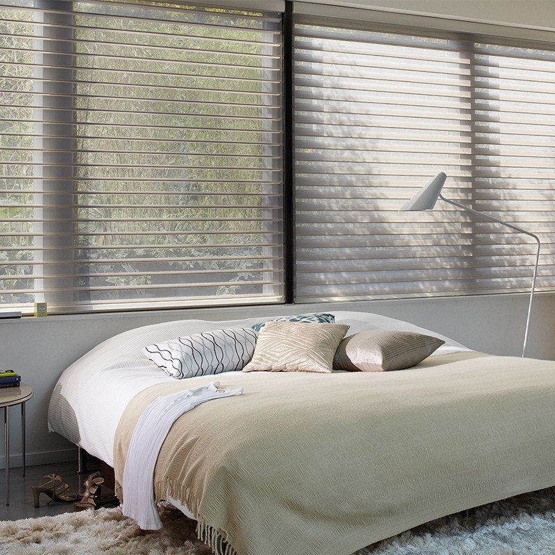 韩式柔纱帘百叶窗帘客厅卷帘办公室书房I遮阳遮光香格里拉帘卷拉