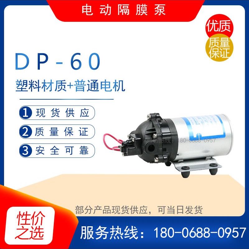 DP-60微型塑料电m动隔膜泵 管道增压泵 化工计量加液泵 无刷自吸