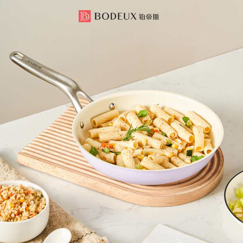 铂帝斯煎锅平底煎蛋饼牛排不粘锅陶瓷层304不锈钢锅锅具韩式风格