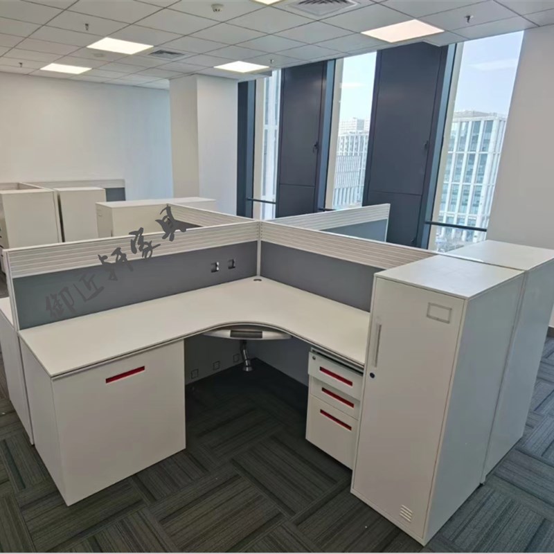 钢制屏风带折叠床午休午睡床办公屏风卡座员M工职员组合办公桌卡