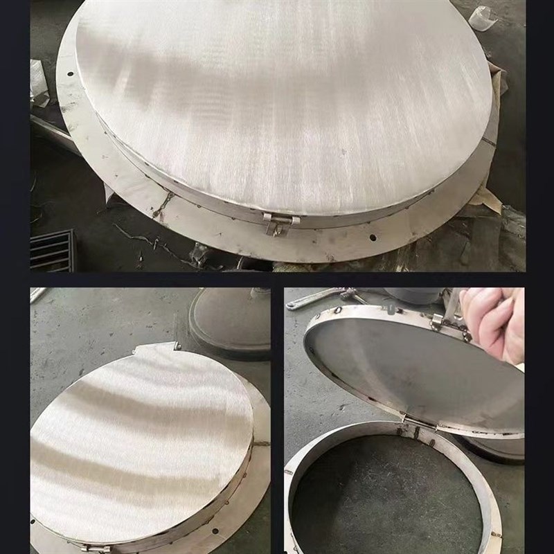 不锈钢可锁防盗人孔盖圆形方形装饰家J用污水人孔盖排水盖篦子