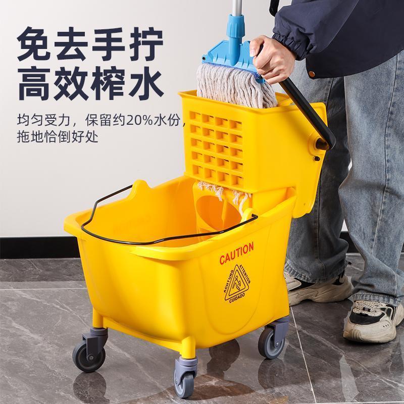 商用洗免手洗长方形n家用酒店饭店拖布墩布拖把挤水器榨水车拖地