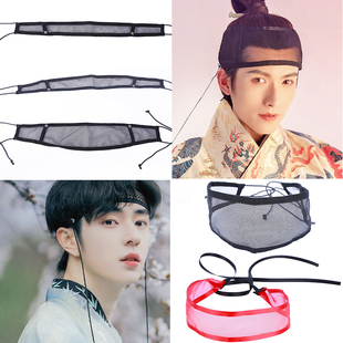 汉服网巾配饰头巾发绳男女百搭发带懒I收巾明制抹额古风汉服网巾