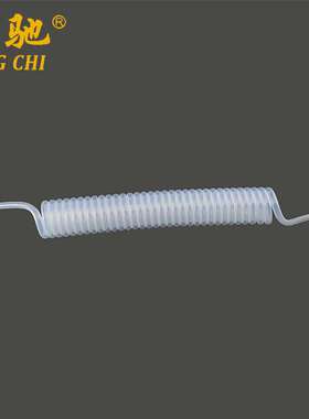 PFA弹簧管1/4和3/8高纯水溶剂酸碱液体输送伸缩管PFA螺旋管