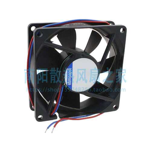 ebm-papst 8412NG FAN AXIAL 80X25.4MM 12VDC WIRE 方形散热风扇