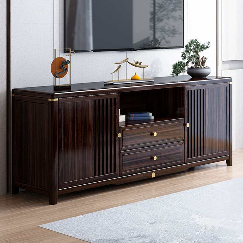 新中式实木电视柜卧室高款地柜现代简约客厅家用小户型墙柜储物柜
