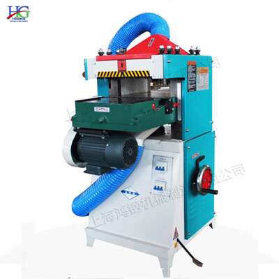 双电机三根进料两根出料棍压刨机大型双面压刨机 planing machine
