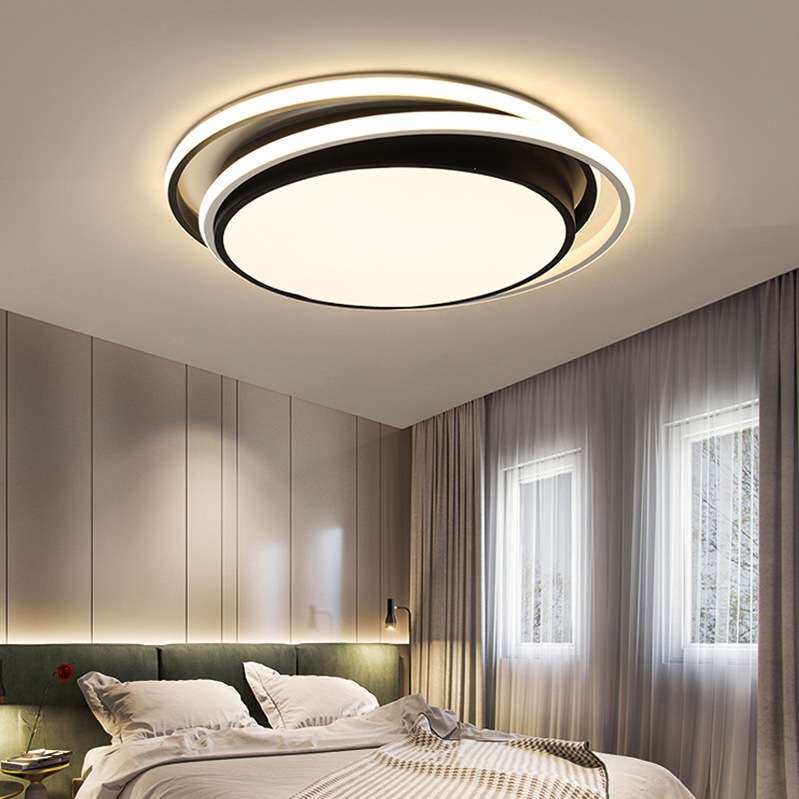 北欧卧室吸顶灯后现代客厅餐厅灯简约个性圆形铁艺书房阳台灯灯饰