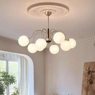 中古风吊灯美式浪漫温暖客厅饭厅卧室简约现代奶油法式轻奢覆古灯