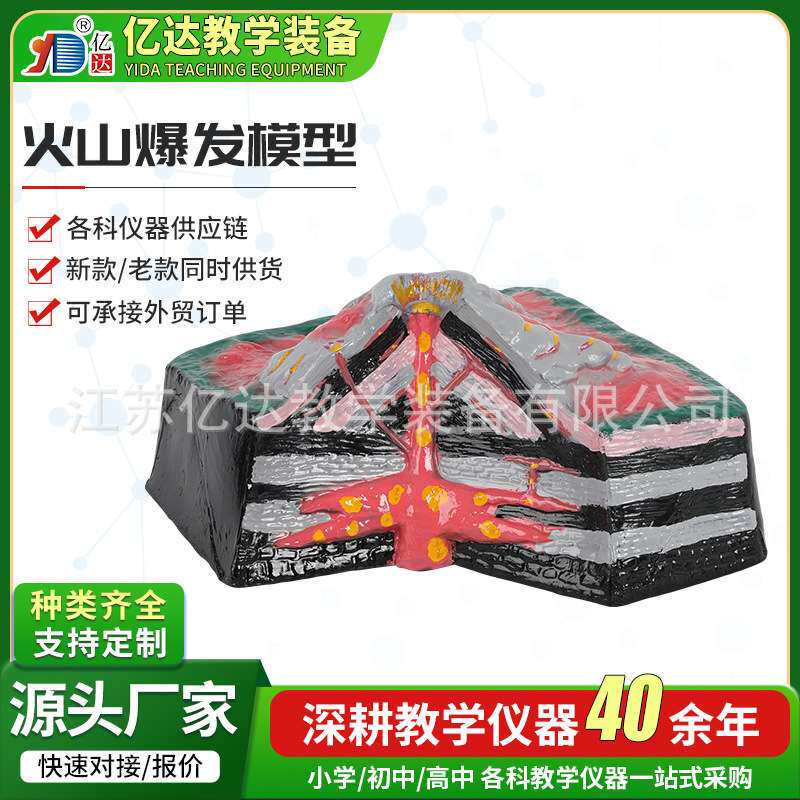 新课标火山爆发模型 火山模型 演示地壳地理地质熔岩喷发