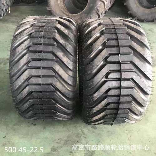 农机具捆草机大方捆轮胎500/45-22.5 620/40R22.5改装钢圈轴头