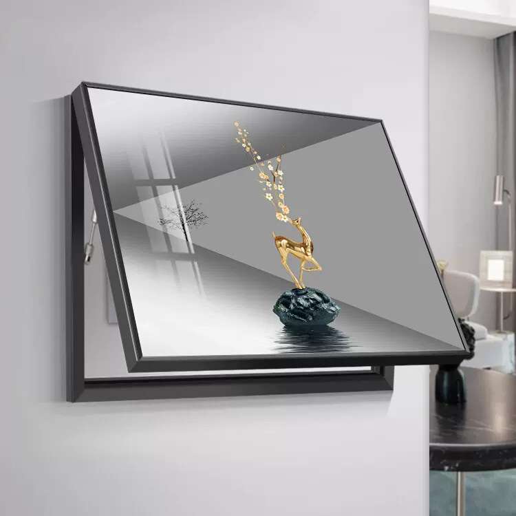 电表箱装饰画2025年新款遮挡免打孔轻奢配电箱盖板开关盒空开挂画