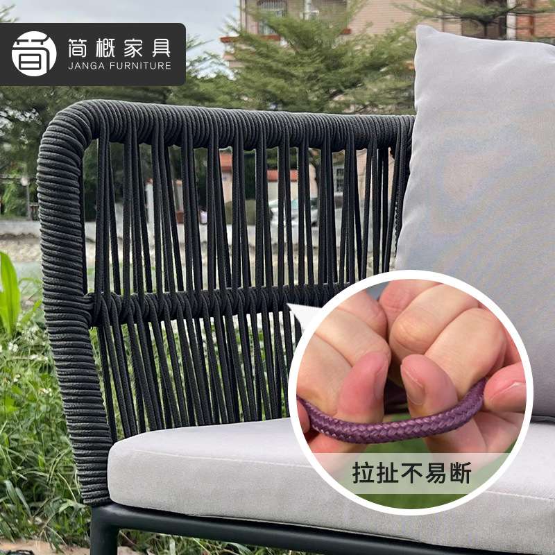 户外藤编餐桌椅组合休闲编藤桌椅室外花园庭院露台阳台三件套藤椅